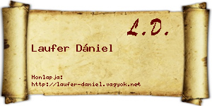 Laufer Dániel névjegykártya